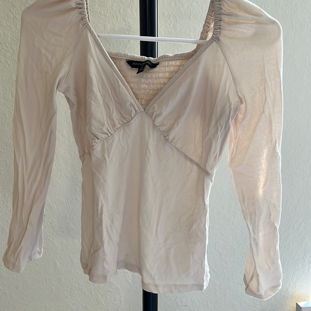 Womens ivory banana republic long sleeve size xs
